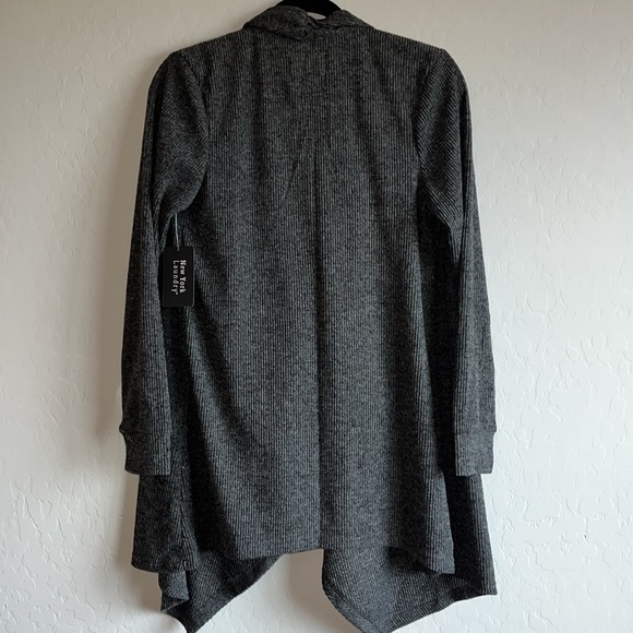 New York Laundry Cozy Chic Open/Drape Front Ribbed Cardigan Size S - Picture 7 of 10